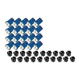 PA LED 20 bombillas LED T10 168 194 para tablero de instrumentos, 12 V (azul hielo)