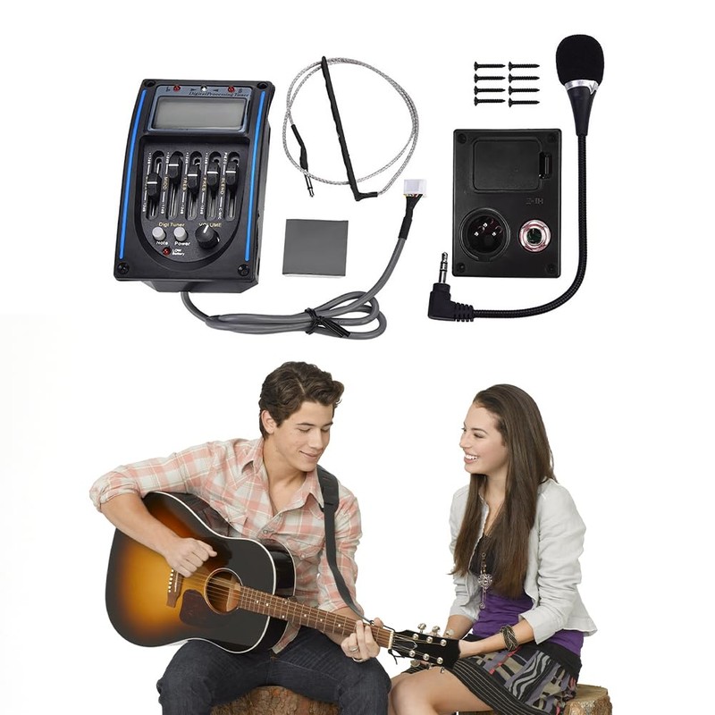 5 Band Acoustic Guitar Preamp, 1 Set EQ Equalizer Piezo