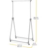 Foldable Garment Rack - Rolling Clothes Rack - Adjustable Height