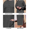 YAOHUOLE Men's Kaftan V-Neck Long Sleeve Kaftan Men's Long Button