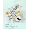 OUFER 16G Flower Conch Piercing G23 Titanium Curved Helix Stud