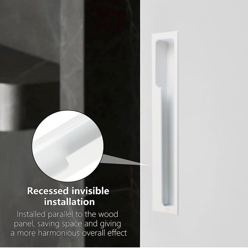 MOROBOR Zinc Alloy Flush Pull Handles, 2pcs Embedded Sliding Door