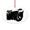 CafePress Camera Oval Wood Ornament, 5.25" W x 3.5" H