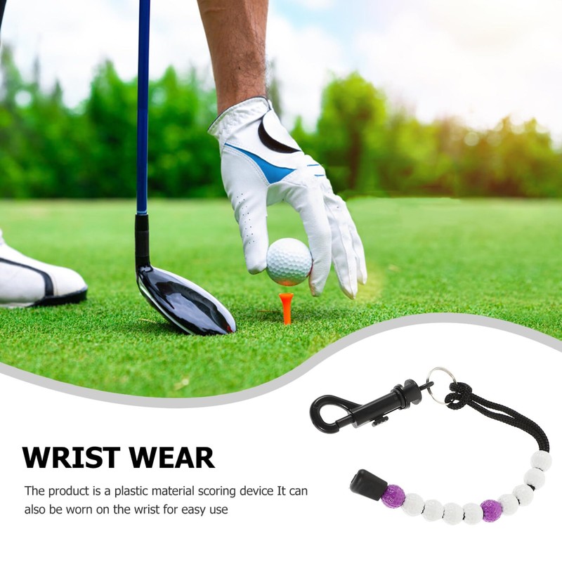 BESPORTBLE Golfing Score Counter Beaded 2pcs Golf Stroke Counter Portable