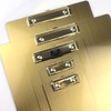 Banjiang Stainless Steel Magnetic Clipboards,Gold Clipboard with Pen Holder,Metal Clip