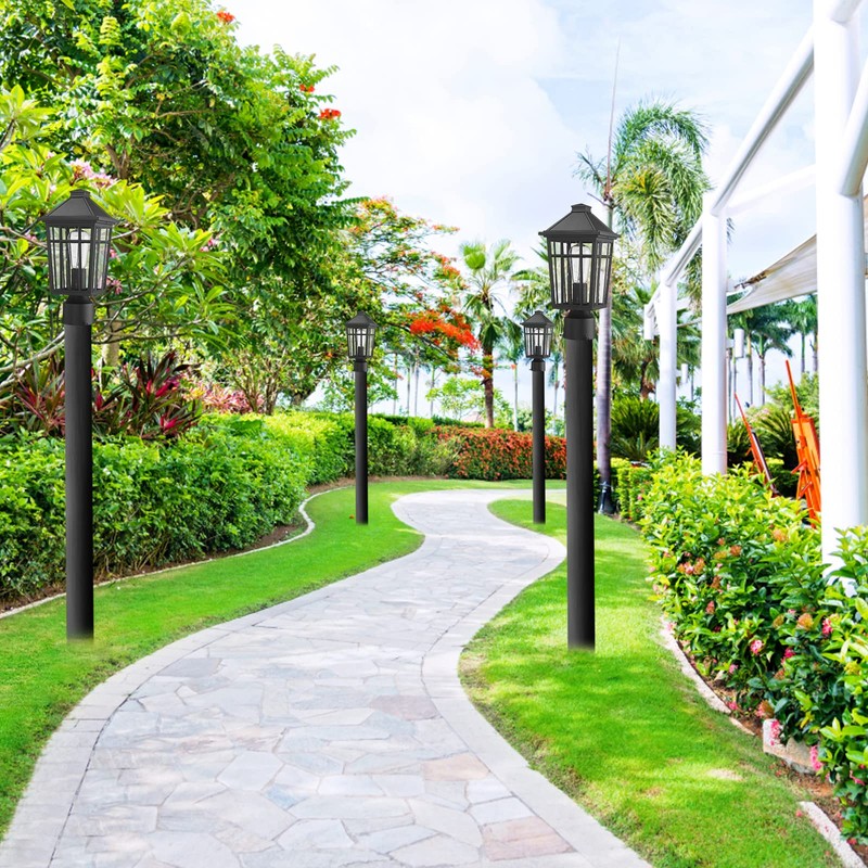 Darkaway Outdoor Post Lights Lamp Post Light Fixture, Waterproof Aluminum