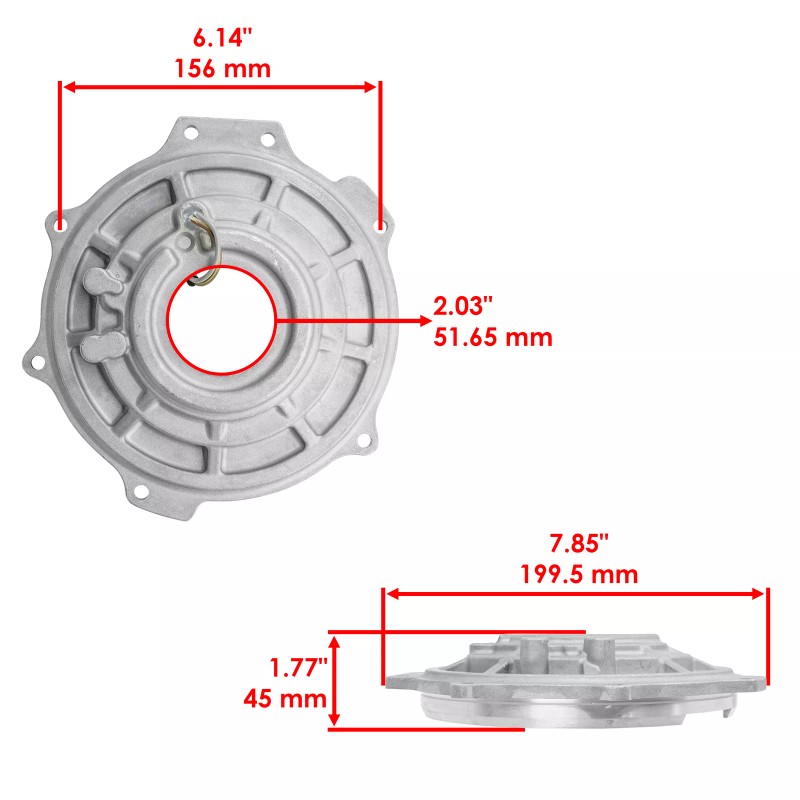 Caltric Front Differential Output Cover For Polaris Ranger 1000 Full