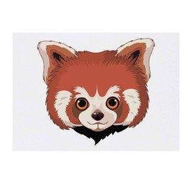 'Red Panda Face' Temporary Tattoo - Water Resistant, Skin-Safe, Non-Toxic Transfer (TO00075543)