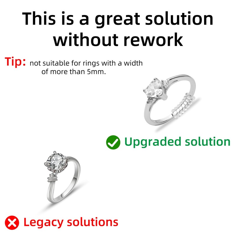 TUNQISM 8pcs Transparent Ring Size Adjustment Tool, Transparent Winding Rope