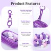 3 Pcs Clear Figure Display Bag with Keychain, Portable Small