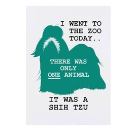 'Funny Shih Tzu Joke' Temporary Tattoo - Water Resistant, Skin-Safe, Non-Toxic Transfer (TO00084235)