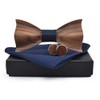 Pre-Tied Wood Bow Ties Set for Men Big Boys with