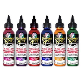 Unicorn SPiT Sparkling - Gel Stain & Glaze - 4oz Sparkle Collection - Dolly Firebird, Golden Gosling, Lavish Lovebirds, Sapphire Swift, Starling Sasha, Violet Vulture