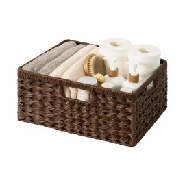 GRANNY SAYS Wicker Storage Baskets for Shelves, Waterproof Wicker Baskets for Organizing, Woven Basket for Shelves, Decorative Basket for Pantry, Brown