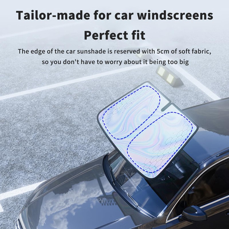 Kwak's Folding Car Windscreen Parasol, Shade for Trucks, SUVs, Van