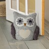 Elements Decorative Polyester Owl Door Stopper, Gray