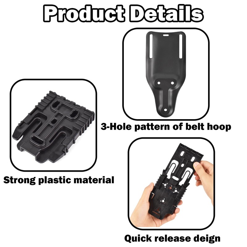 QLS Quick Locking System Kit,Drop Leg Holster Adapter,Mid Ride Belt