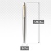 Parker Jotter Ballpoint Pen | Stainless Steel with Golden Trim
