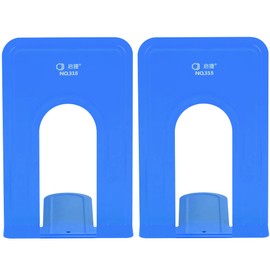 Jazooli Metal Book Ends | Perfect as Bookends for Shelves, Book Shelves, Desk Shelf and More | Office Accessories & Home Decor Book Shelf & Desk Organiser | Pack of 2 (Blue)