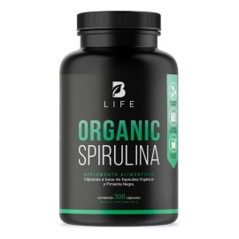 Espirulina Organica De 300 Cáps 500mg Alga Spirulina B Life