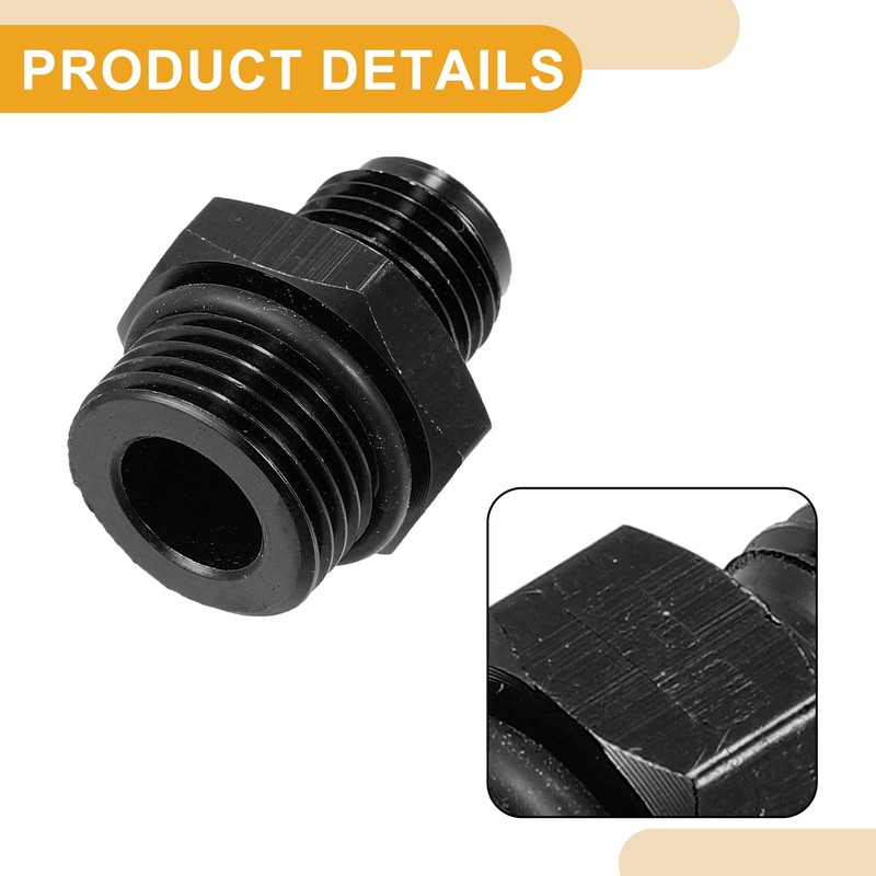 Partuto 2 Pcs AN6-M18x1.5 Universal Flare Coupler Fitting Adapter -