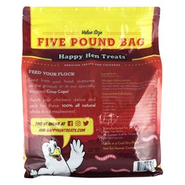 Happy Hen Treats Mealworm Frenzy Pet Treat (1 Pouch), 5 Lb