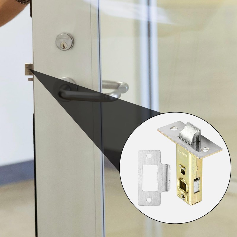 45mm Tubular Latch, GLADFRESIT Polished Chrome Mortice Latch, Door Latch