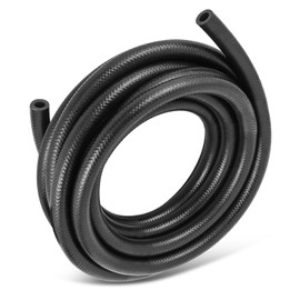 6AN AN-6 3/8" (10mm) ID Push Lock Fuel Line Hose Universal For Automotive Gasoline/Engine Oil/Fuel System, 300PSI (Max Pressure), 25FT Length, Black NBR Rubber