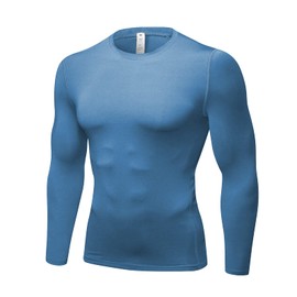 Men's Athletic Compression Shirts Long Sleeve Cool Dry Workout Running Tops Baselayer Undershirts