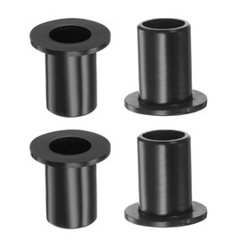 sourcing map 4pcs Flanged Sleeve Bearings 10.1mm Bore 13mm OD 20.5mm Length Nylon Bushings for Shaft, Black