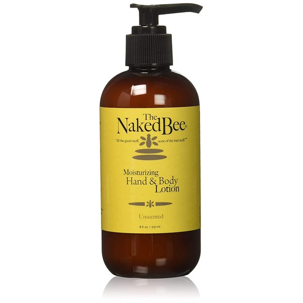 The Naked Bee Moisturizing Hand and Body Lotion, Unscented, 8 Fl Oz