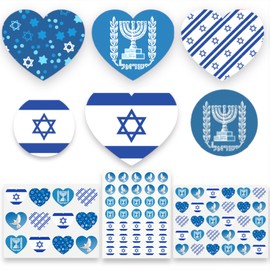 Joyful Artistry 225PCS Israel Stickers - Israel Flag Sticker Set & Israeli Stickers for Kids, Crafts & Schools (225)