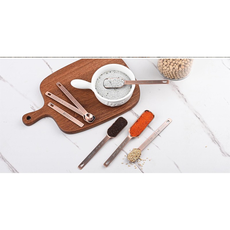 Nstezrne Copper Measuring Cups and Spoons Set 17 for Dry
