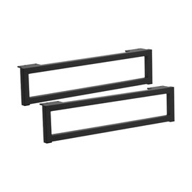 woplus Pack of 2 Rectangular Furniture Feet | Furniture Leg, Cabinet Foot & Sofa Feet - Matte Black, H: 120mm, W: 500mm [12 x 50 cm]