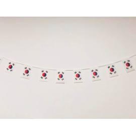 Pandiui23 Korean Garland, 40 Pack 11.4m Rectangle White Polyester 5.5" x 8.25" (South Korea)