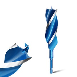 Teronbeta Wood Drill Bit 28mm x 155mm Professional 1/4 Inch Hex Shank Brad Point Auger Drill Bits for Wood