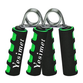 Hand Grip Strengthener Set, Finger Gripper, Hand Grippers - Soft Foam Hand Exerciser for Quickly Increasing Wrist Forearm and Finger Strength, 2 Pack (Green)