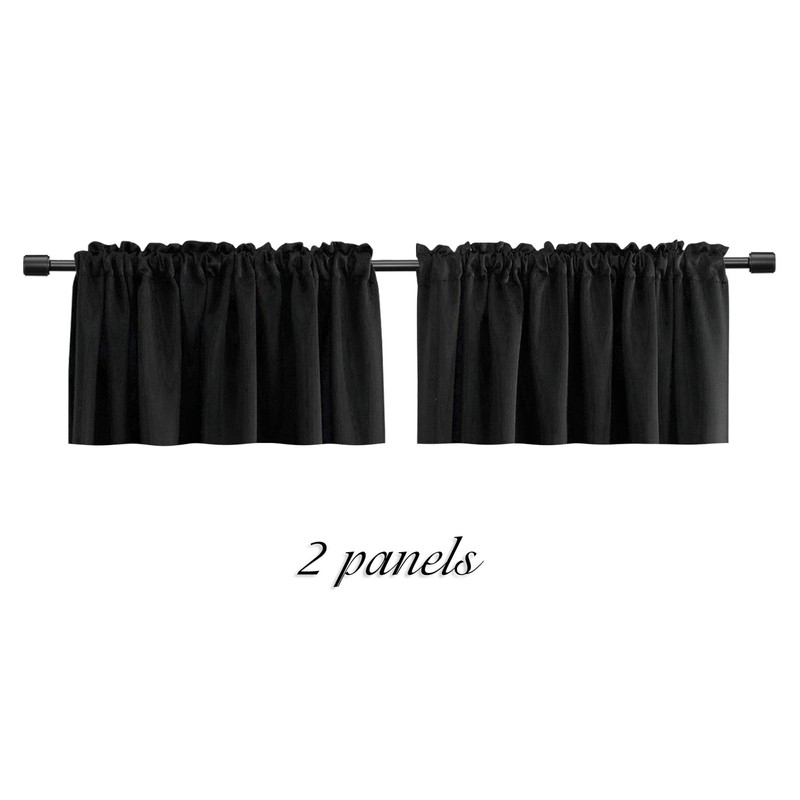 DONREN 15 Inch Blackout Valances - 2 Panels, 42 Inch