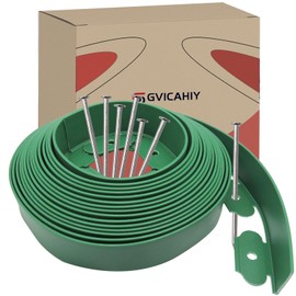 Landscape Edging,Garden Edging Border,Lawn Edging and Landscape Border No Dig Flower Bed Border Plastic Garden Edging Border Rubber Landscape Edging (green-66feet)