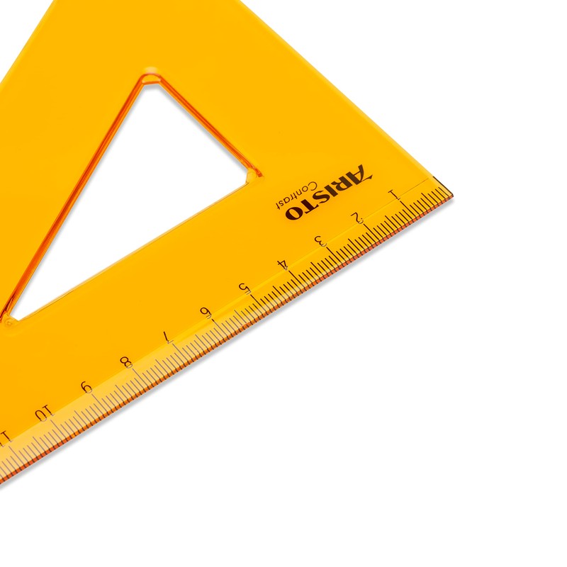 Aristo AR22509 Geometry Contrast Set (45° Triangle, 60° Triangle, Full