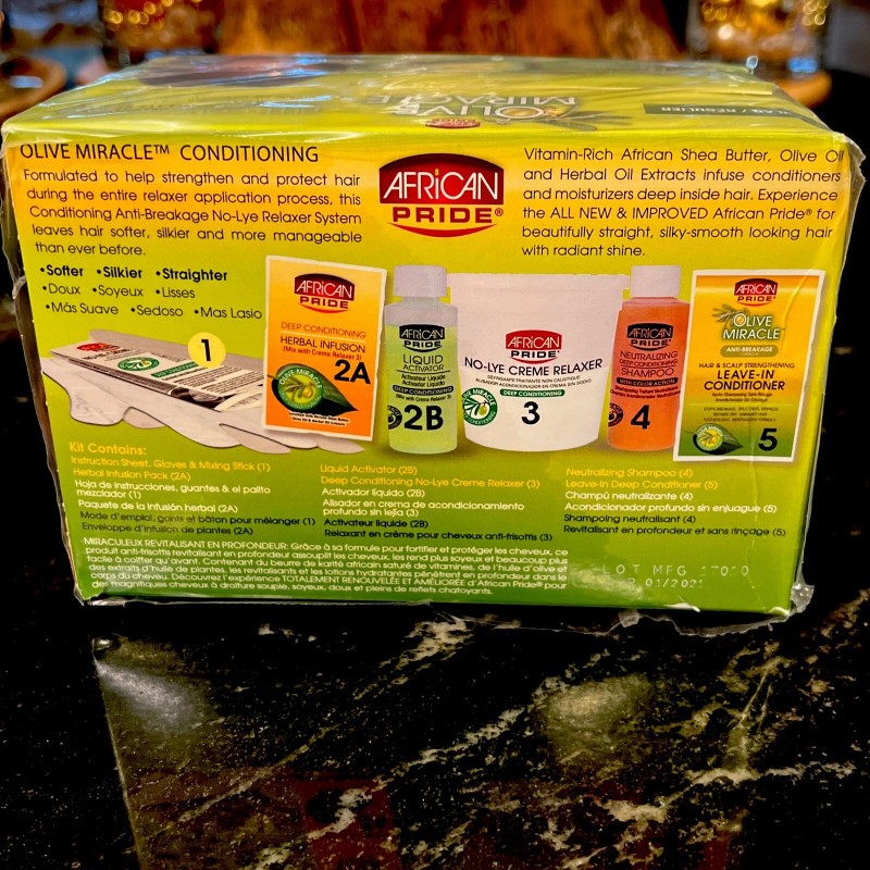 African Pride Olive Miracle Deep Conditioning No Lye Relaxer~Regula