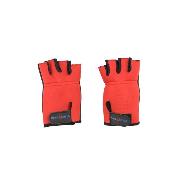 Tite Grip Neoprene Fitness Gloves for Pole Dance & Weight Training (Medium/Large, Red)