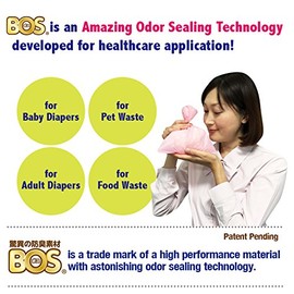 BOS Amazing Odor Sealing Disposable Bags, for Baby Diapers, Pet Waste or Any Sanitary Product Disposal - Durable and Unscented (200 Bags) [Size: XS, Color: Pink]