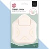 Vaessen Creative 3-in-1 Corner Punch 4-7-10 mm, Cream