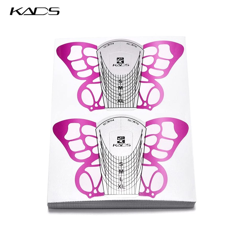 KADS 100pcs Butterfly Nail Extension Forms Self-Adhesive Gel Nail Extension