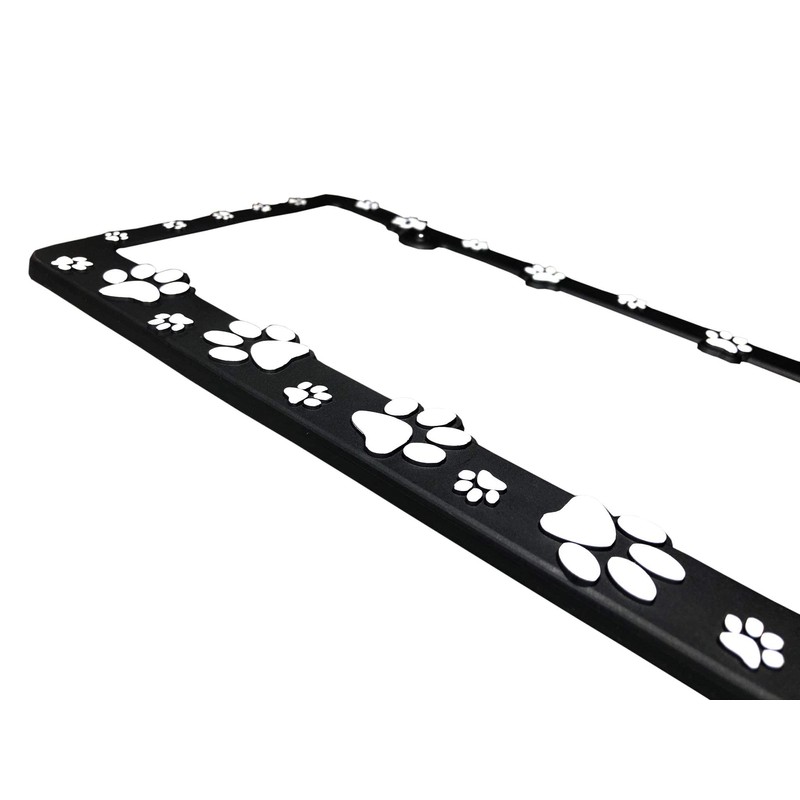 Made in USA 3D Raised Paws Custom Designed License Plate