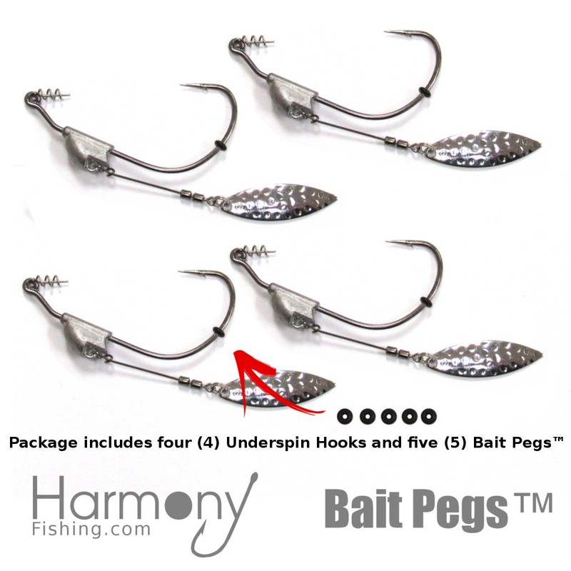 Harmony Fishing - Razor Series Underspin Swimbait Hooks (4 Pack