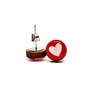 Hearts 10 mm Stud Earrings, Handmade, Posts for Sensitive Ears