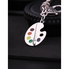 My Shape Trendy Enamel Artist Paint Palette and Brush Wheat Chain Bracelet Gifts Jewelry for Women