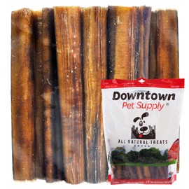 Downtown Pet Supply Bully Sticks for Dogs (6", 10-pack, Jumbo) Non-GMO, Grain Free, Rawhide Free Dog Chews Long Lasting Pizzle Sticks - Low Odor Bully Sticks for Large Dogs